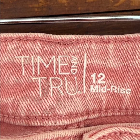 Time and True Coral Jeans with Jagged Hem Size 12 - Picture 3 of 3